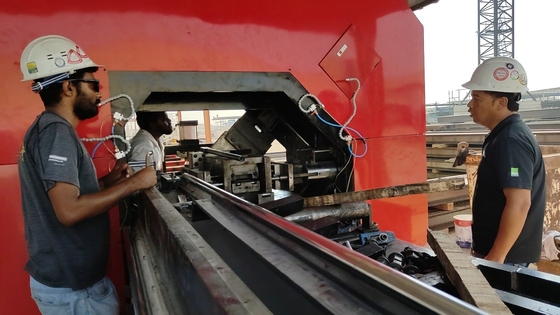300 Ton Hydraulic Punching And Shearing Machine PLC Controlled H Beam