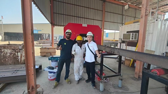 HPS-200 H Shape Steel Beam Web Punching And Shearing Hydraulic Machine